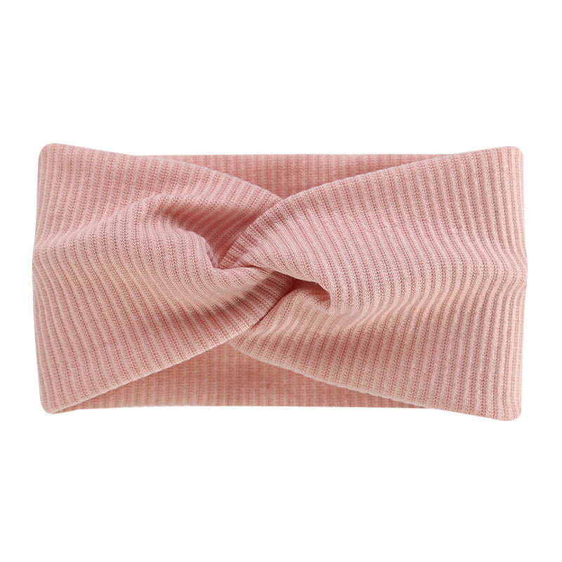 Bohemian Sports Wide Headband Foreign Trade Style Ribbed Cotton Cross Yoga Sports Elastic Headband