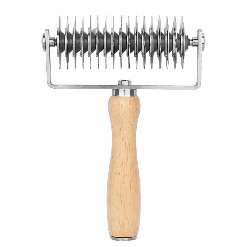 Stainless Steel Pizza Roller Knife Snack Drum Knife Roller Knife Oak Flour Stick Rolling Pin Creative Baking Tools