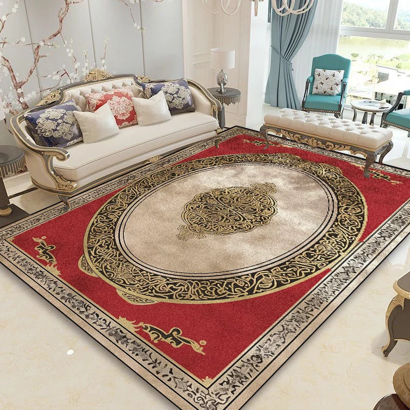 Gorgeous Retro European Carpet Living Room Large Area Decoration Sofa Area Rugs for Bedroom Cloakroom Non-slip Floor Mats Ковер