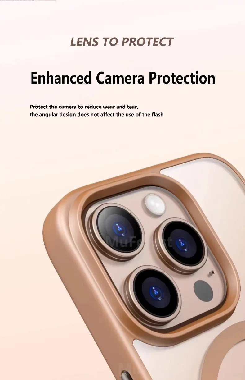 Acrylic Luxury Phone Case For iPhone 16 15 14 13 12 11 Pro Max Plus For Magsafe Transparent Magnetic Hard Cover funda