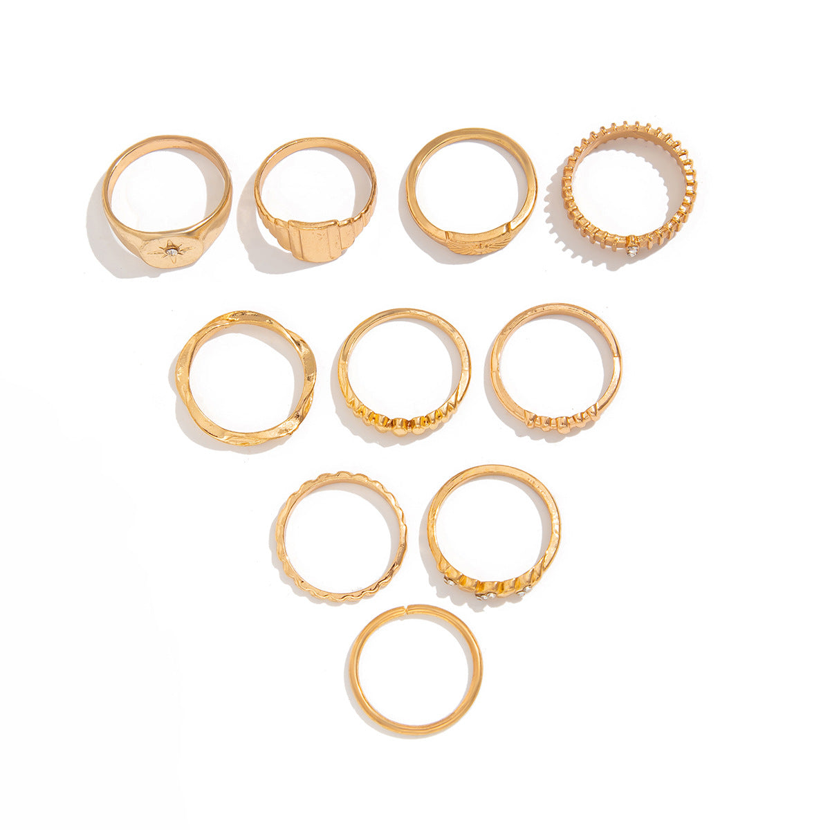 Ins Minimalist Style Trendy Exaggerated Mirror Versatile Ring Personality Alloy Hugging Ring