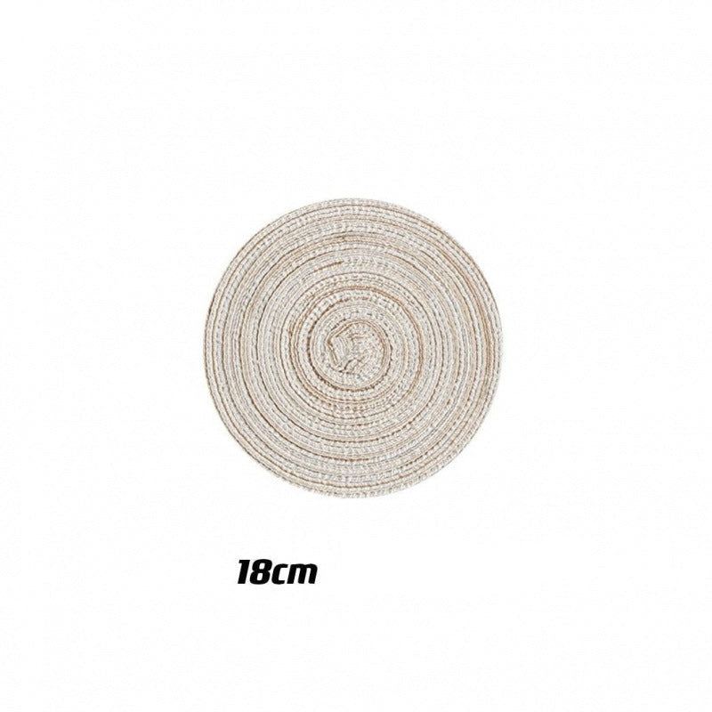 Placemat Woven Coaster Heat Insulation Mat Ins Feng Shui Kettle Mat Household Anti-scalding Dish Plate Bowl Mat Western Dining Table Mat