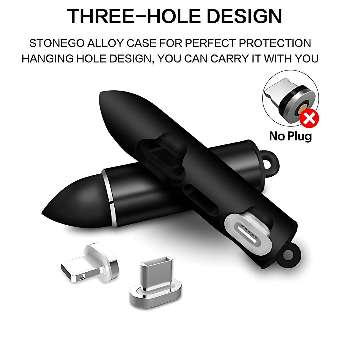 1PC Magnetic Charging USB Tips Storage | Cord Holder Cable Organizer Connector Head Plug Adapter