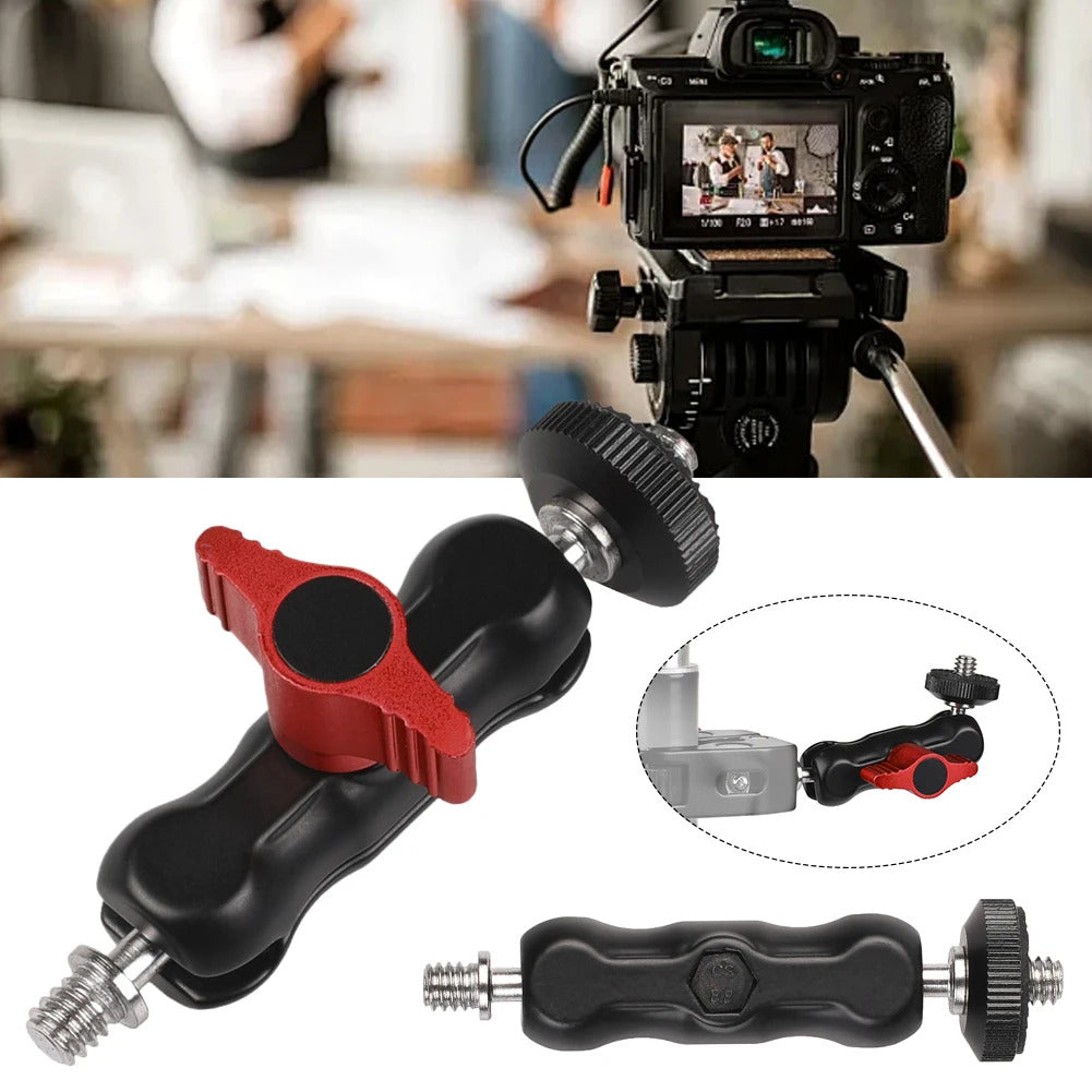 Ballhead Clamp Clip with 1/4inch -20 Thread Ball Mount Clamp Rotatable Magic Arm Super Clamp for GPS Phone Monitor Video Light