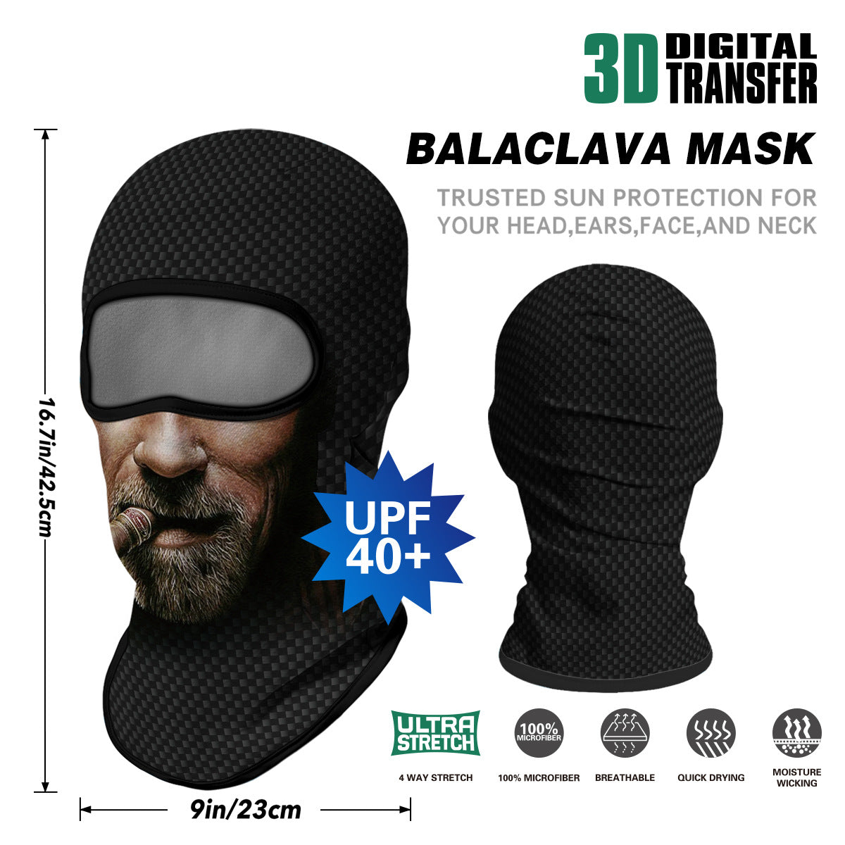 Summer Sun-Proof Headgear Men's and Women's Outdoor Motorcycle Riding Helmet Lining Headgear Fishing Funny Facekini Face Protection Face Mask