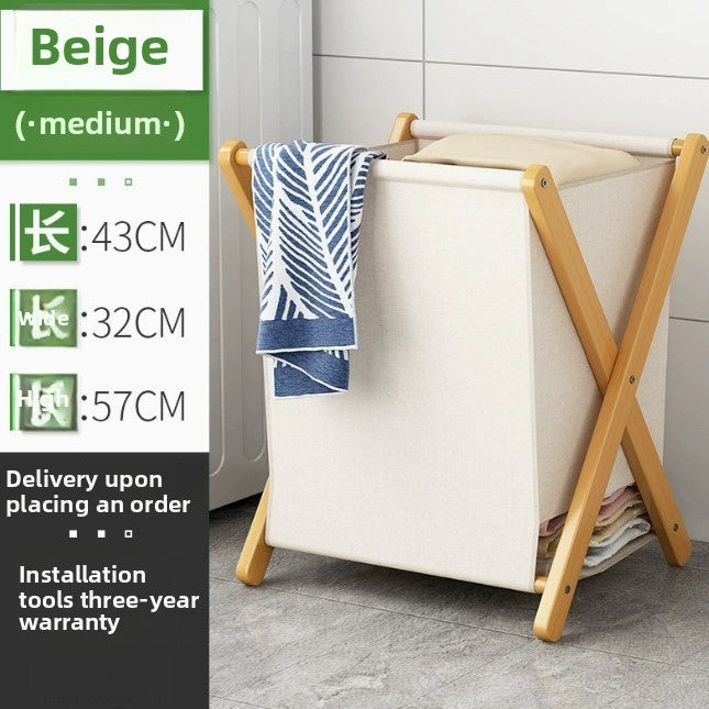 Storage Box Organizer Box Storage Box Light Luxury Clothes Storage Bag Home Daily Use Bamboo Frame