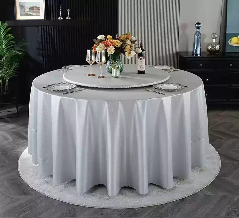 PU Non-Washable Tablecloth Waterproof Heat-Resistant Oil-Resistant Hotel Restaurant High-End Luxury Home Use Rotating Table Non-Washable Tablecloth