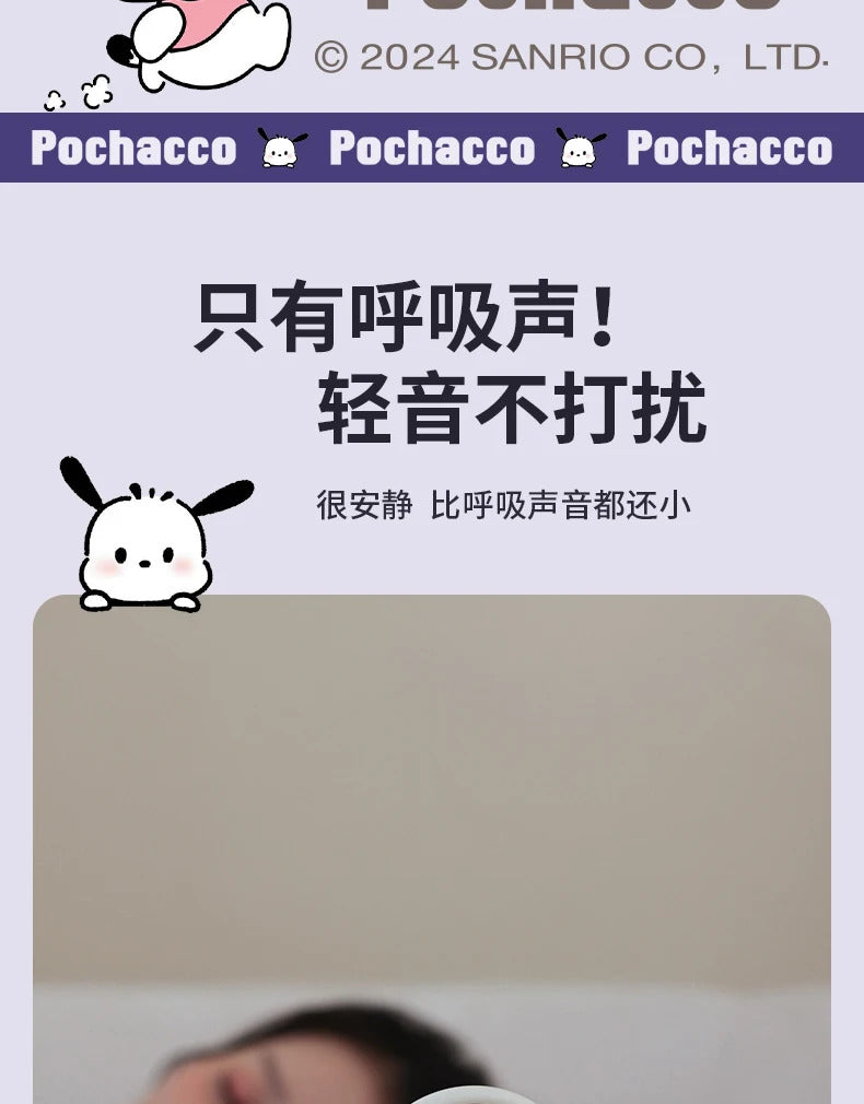 10000 Ma Sanrio Usb Folding Handheld Mini Fan Kuromi Pachacco Portable Hanging Neck Fan Bladeless Ultra-quiet Strong Breeze Fans