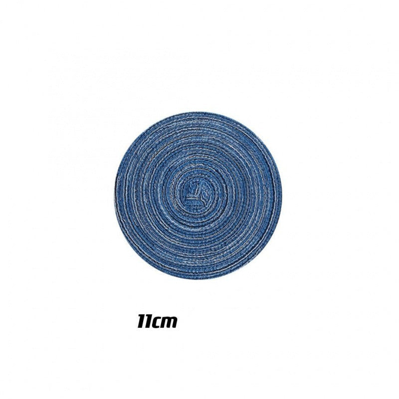 Placemat Woven Coaster Heat Insulation Mat Ins Feng Shui Kettle Mat Household Anti-scalding Dish Plate Bowl Mat Western Dining Table Mat
