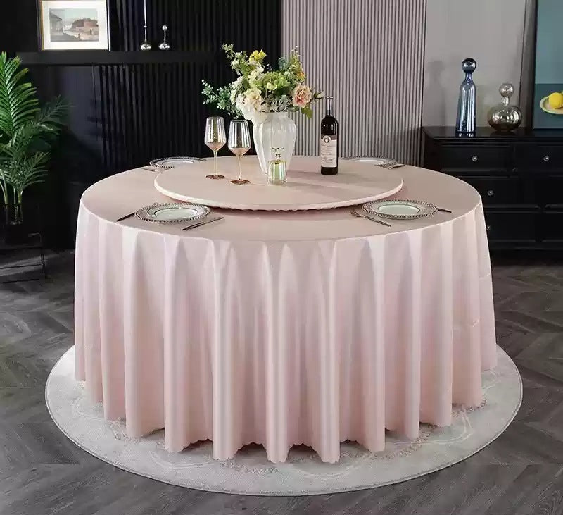 PU Non-Washable Tablecloth Waterproof Heat-Resistant Oil-Resistant Hotel Restaurant High-End Luxury Home Use Rotating Table Non-Washable Tablecloth