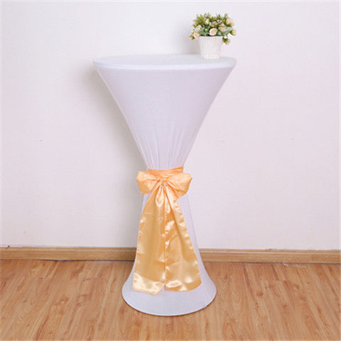 Elastic Round Table Cover Cocktail Table Cover Bar Table Cover Tablecloth Exhibition Hotel Banquet Decorative Tablecloth Round Table