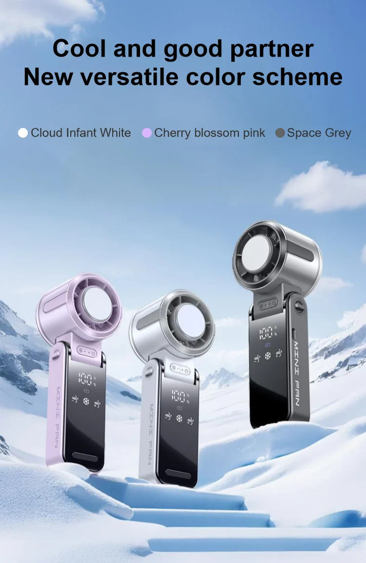 Ultra-Portable Fan Blast! 💨 ❄️ Foldable Powerful Cooling Anywhere
