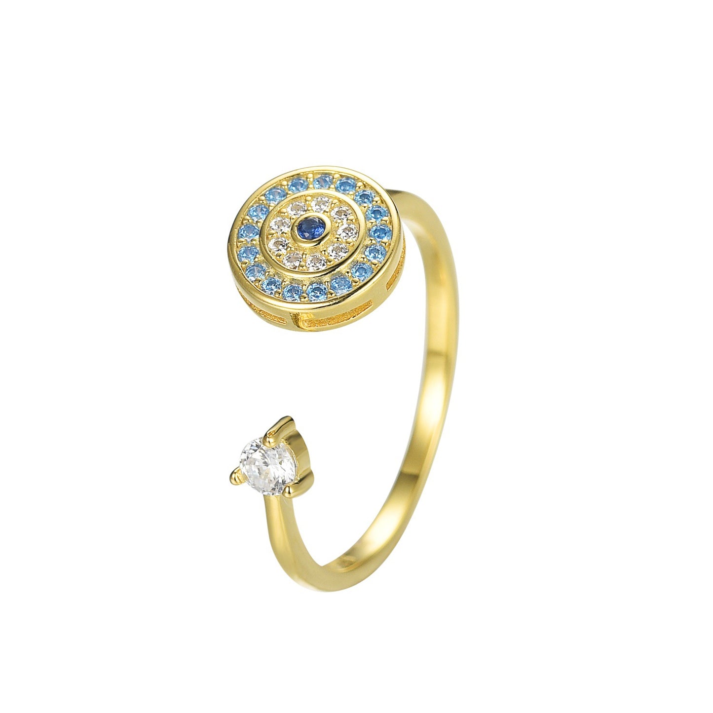 Cross-Border AliExpress Rotatable Stress Relief S925 Sterling Silver Ring for Women New Open Design Amazon Wholesale Live Streaming