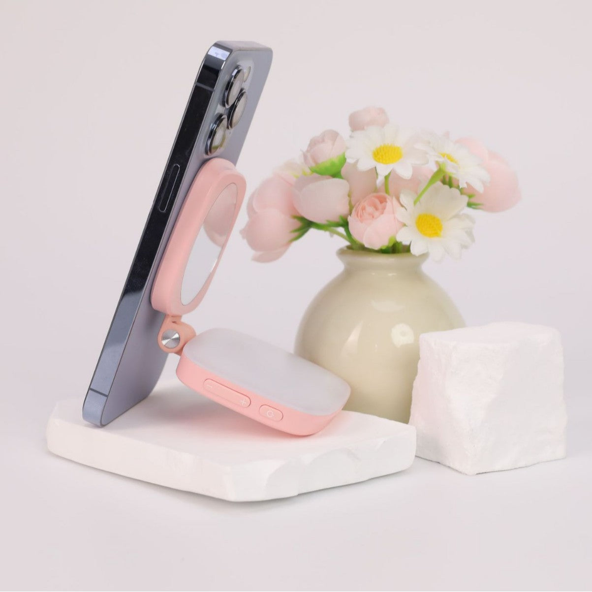 Beauty Magnetic Selfie Phone Fill Light with Built-in Makeup Mirror buy one, get one free