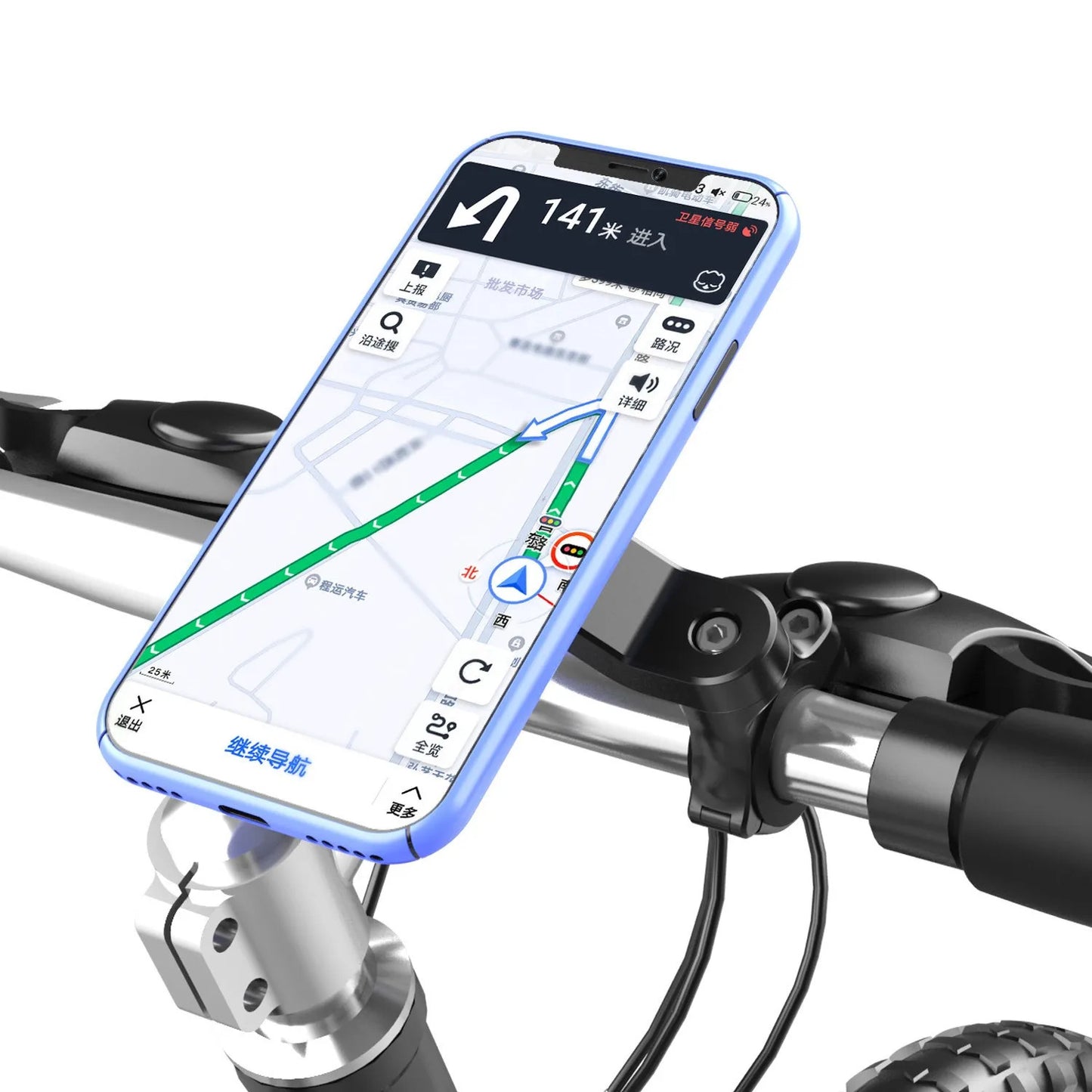 Quadlock Motorcycle Anti Vibration Mount Phone Holder Motorcycle Bracket Moto Electric Scooter Bracket For iPhone Xiaomi Samsung