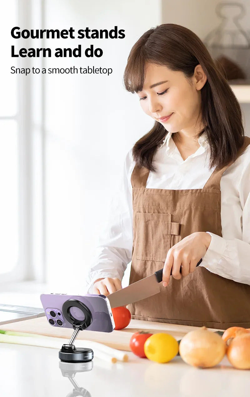 Xiaomi K007 Strong Magnetic Phone Holder Foldable Design 360° Adjustable Vacuum Car Mount For Car Desk Bathroom Magnetic Bracket