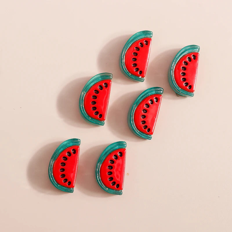 10pcs Mix Cute Mini Fruit Charms Pear Cherry Pineapple Peach Avocado Flat Back Resin Cabochons Scrapbook DIY Jewelry Accessories