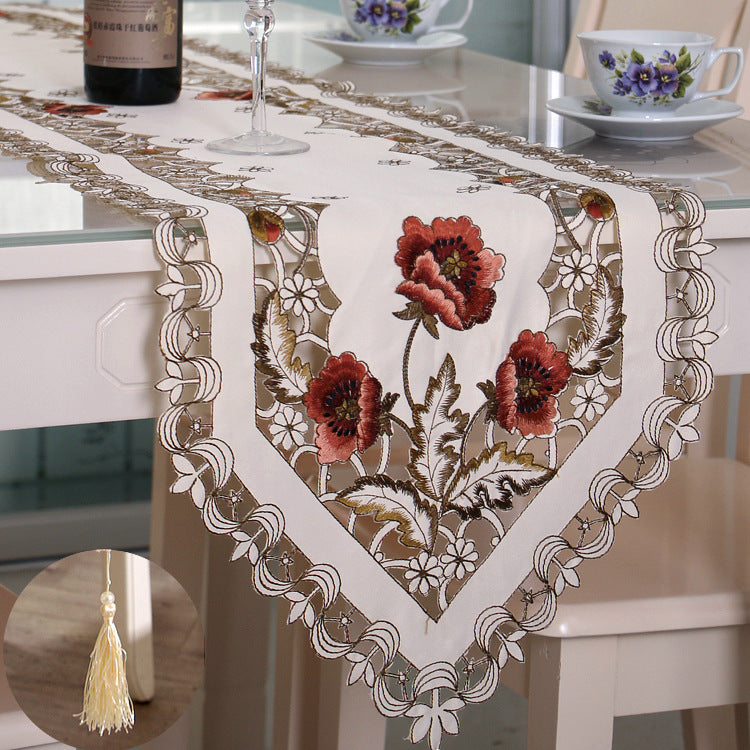New Tablecloth Pastoral Style Polyester Household Dining Table Cloth Tablecloth Sets Multi-Purpose Cover Towel Home Fabric Wholesale