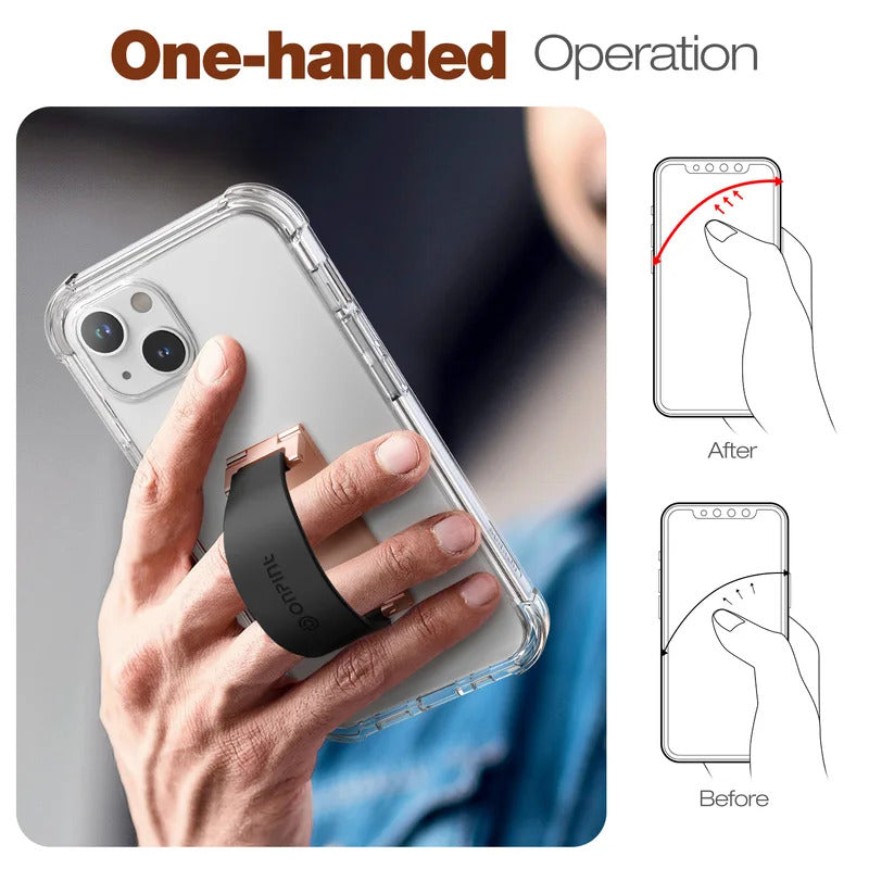 Portable Phone Strap Grip Holder Finger Cell Grip Telescopic Phone Finger Strap Stand Adhesive Loop Universal Finger Kickstand