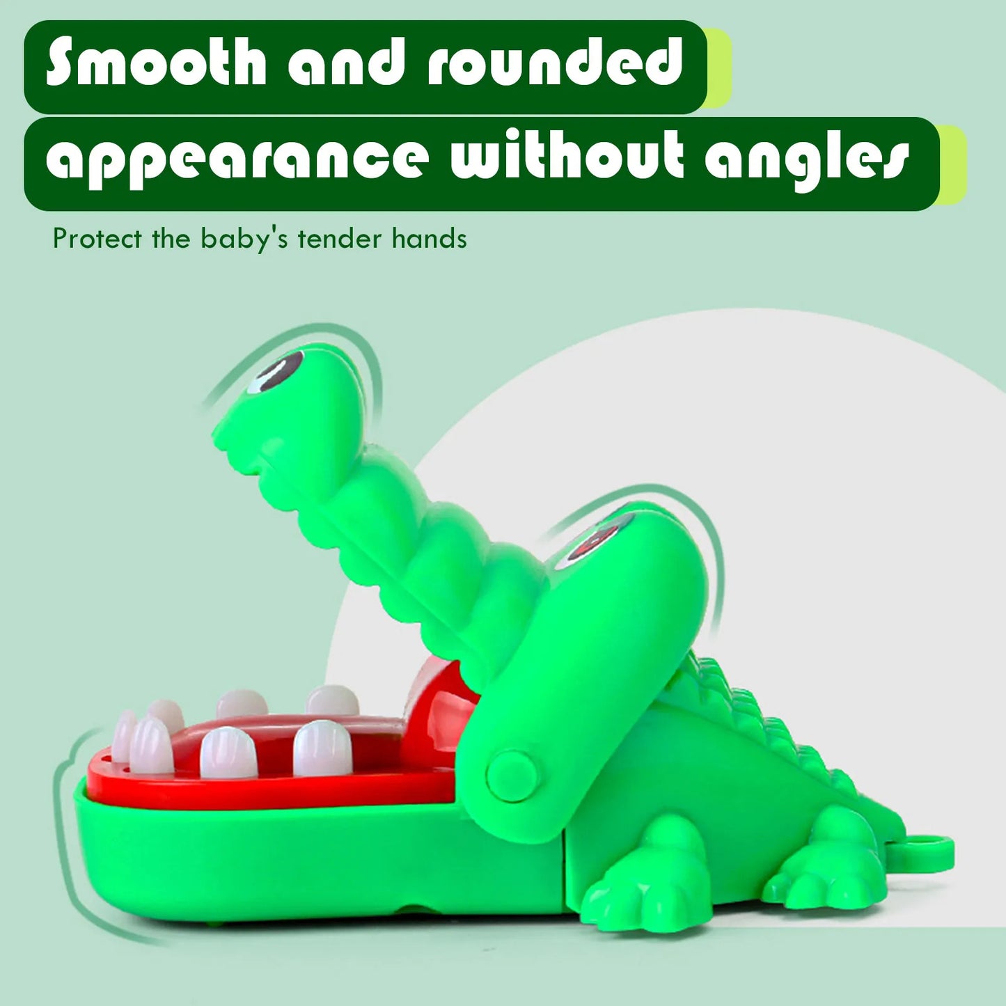 Crocodile Teeth Dentist Game ABS Crocodile Biting Finger Game Family Tabletop Party Toy Funny Gags Toy with Keychain for Kids
