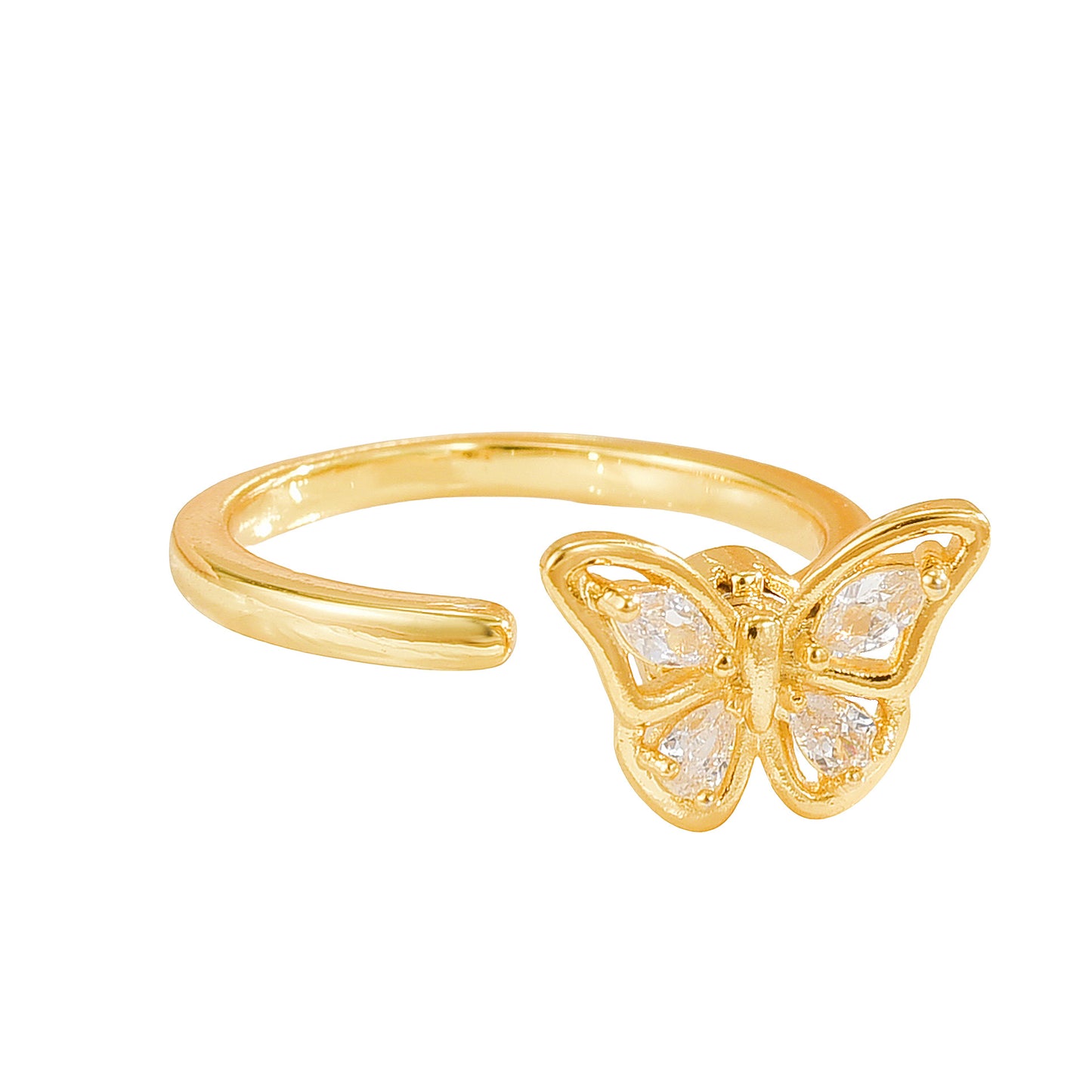 Rotating Ring for Women, Copper Gold Plated, Non-Fading, Elegant and Luxurious, Adjustable Daisy, Star, Moon, Zircon, European and American Cross-Border