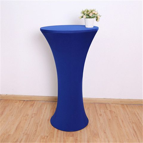 Elastic Round Table Cover Cocktail Table Cover Bar Table Cover Tablecloth Exhibition Hotel Banquet Decorative Tablecloth Round Table