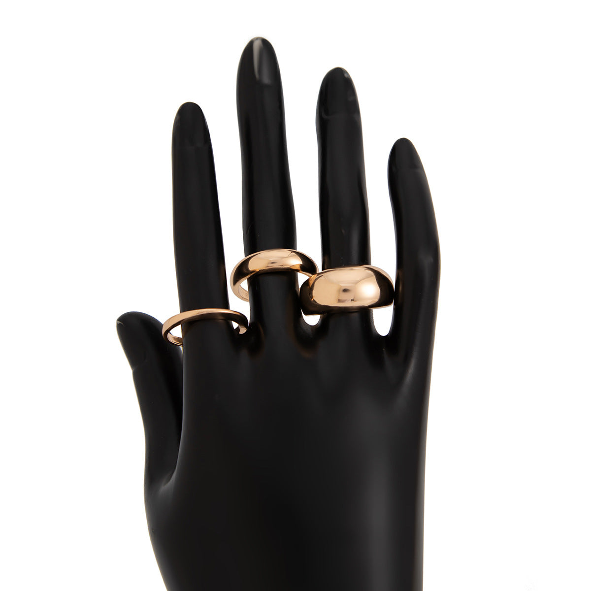 Ins Minimalist Style Trendy Exaggerated Mirror Versatile Ring Personality Alloy Hugging Ring