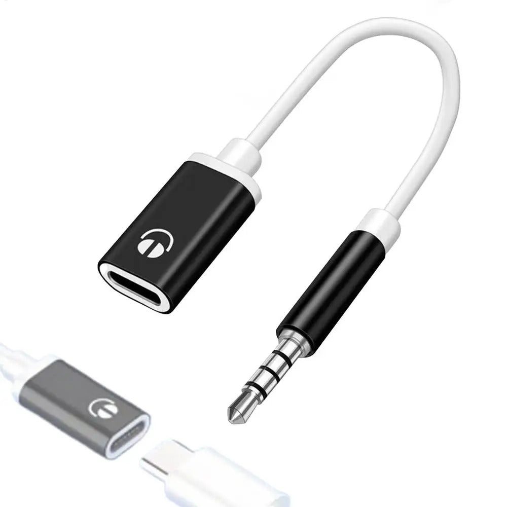 Type C Earphone Adapter 3.5mm Male To Type-C Female Headphone Aux Cable Converter Type-C Converter Earphone Adapter