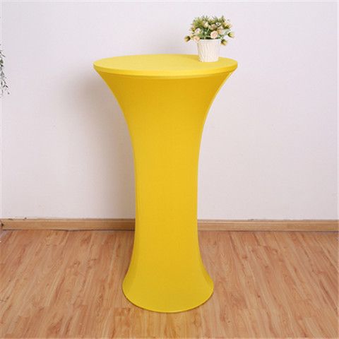 Elastic Round Table Cover Cocktail Table Cover Bar Table Cover Tablecloth Exhibition Hotel Banquet Decorative Tablecloth Round Table