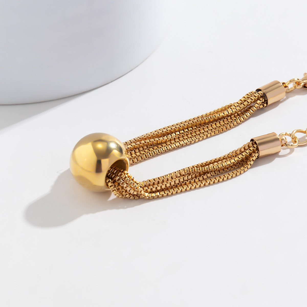 Cross-Border Exaggerated Punk Multi-Layer Chain Stacked Necklace Simple Niche Geometric Ball Personality Choker Necklace