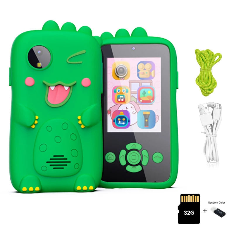 Baby Phone Toys Smart Phone Camera Toys Cartoon Musical Mini Cellphone Learning Toy Silicone cover Toy Kids Digital Camera Gift