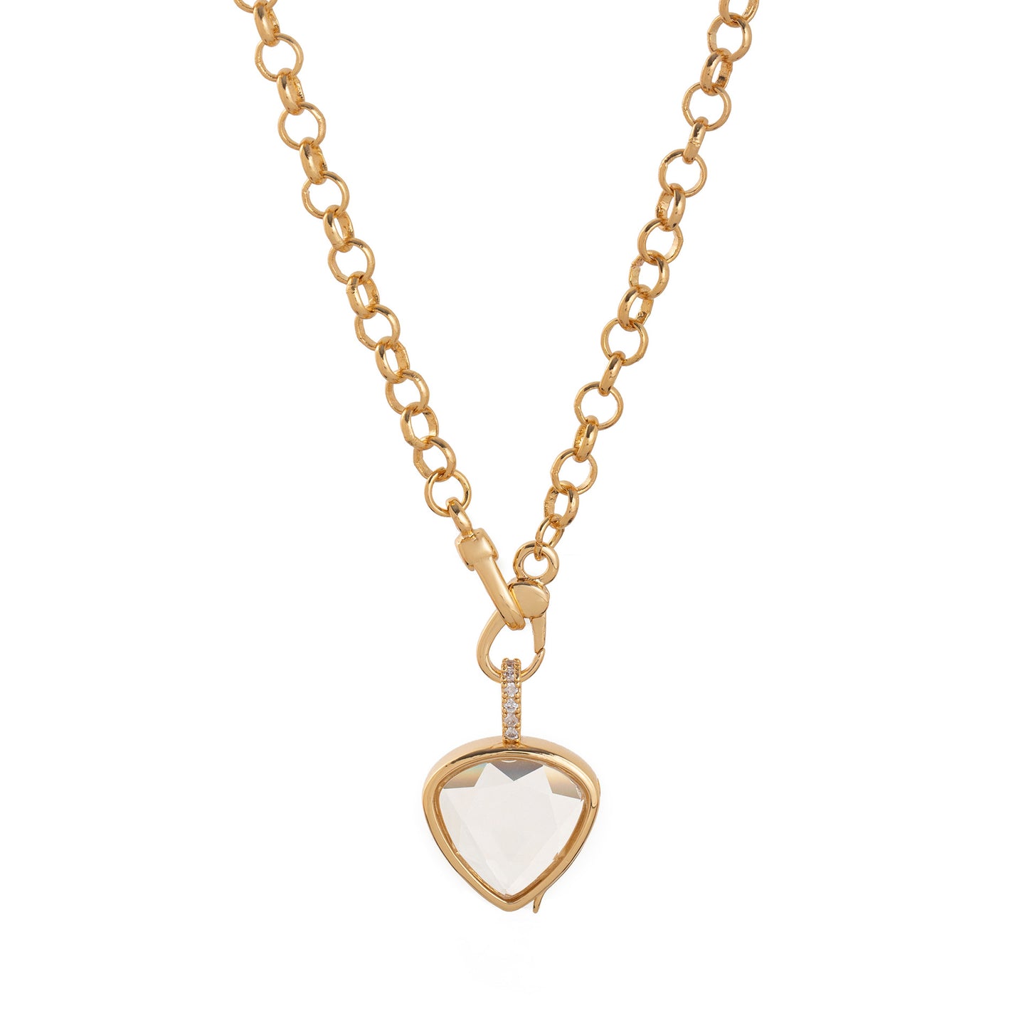 Retro Personality Photo Box Pendant Necklace Openable DIY Pendant Hollow Design Transparent Box 18K Gold Color Retention