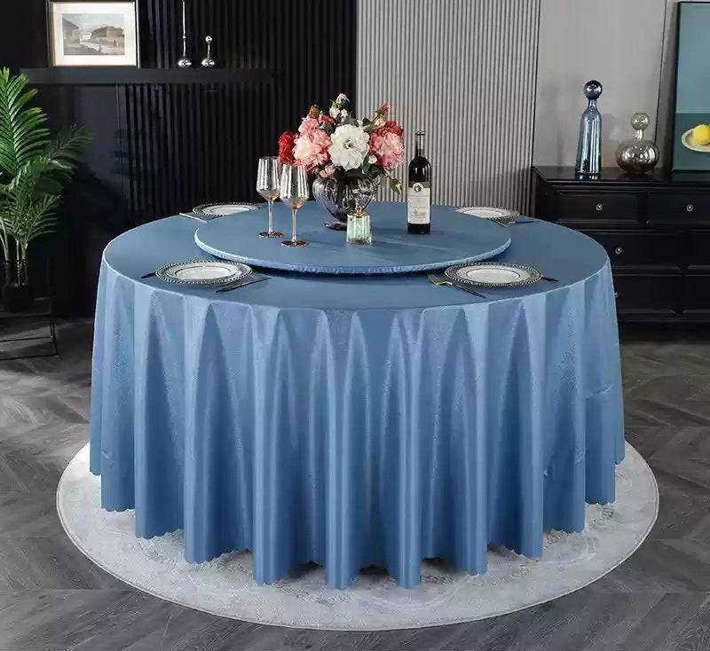 PU Non-Washable Tablecloth Waterproof Heat-Resistant Oil-Resistant Hotel Restaurant High-End Luxury Home Use Rotating Table Non-Washable Tablecloth