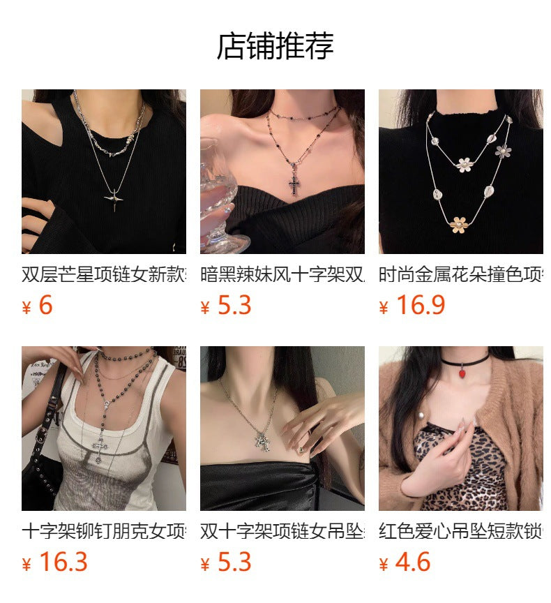 TikTok Hot New Chinese Zen Ethnic Style Butterfly Necklace for Women Versatile Retro Clavicle Chain2025Year