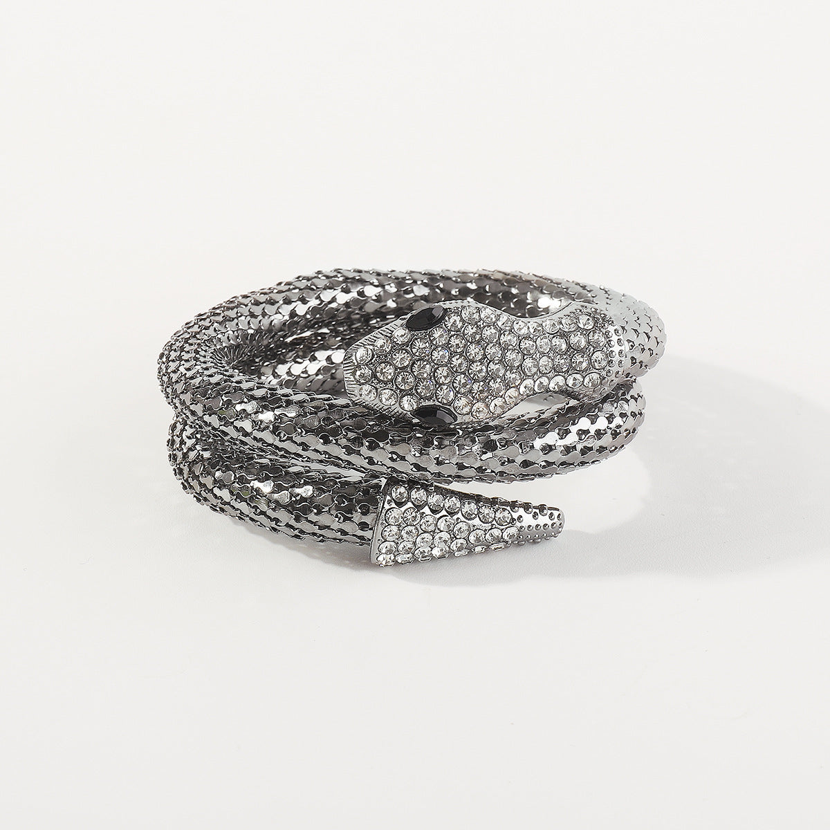 Exaggerated Snake Necklace Punk Personality Hip-Hop Style Necklace Trendy Cool Street Style Show Micro-Inlaid Choker