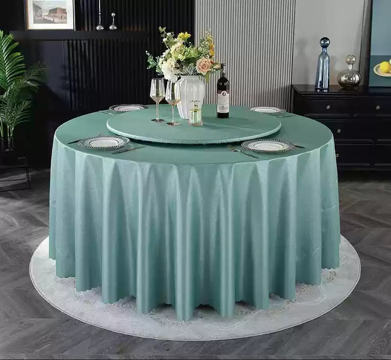 PU Non-Washable Tablecloth Waterproof Heat-Resistant Oil-Resistant Hotel Restaurant High-End Luxury Home Use Rotating Table Non-Washable Tablecloth