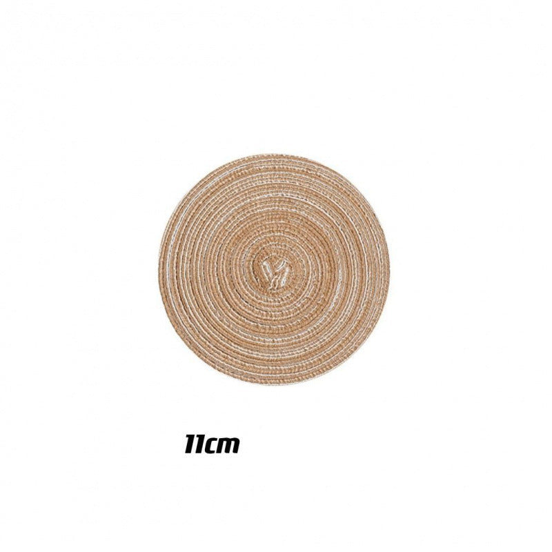 Placemat Woven Coaster Heat Insulation Mat Ins Feng Shui Kettle Mat Household Anti-scalding Dish Plate Bowl Mat Western Dining Table Mat