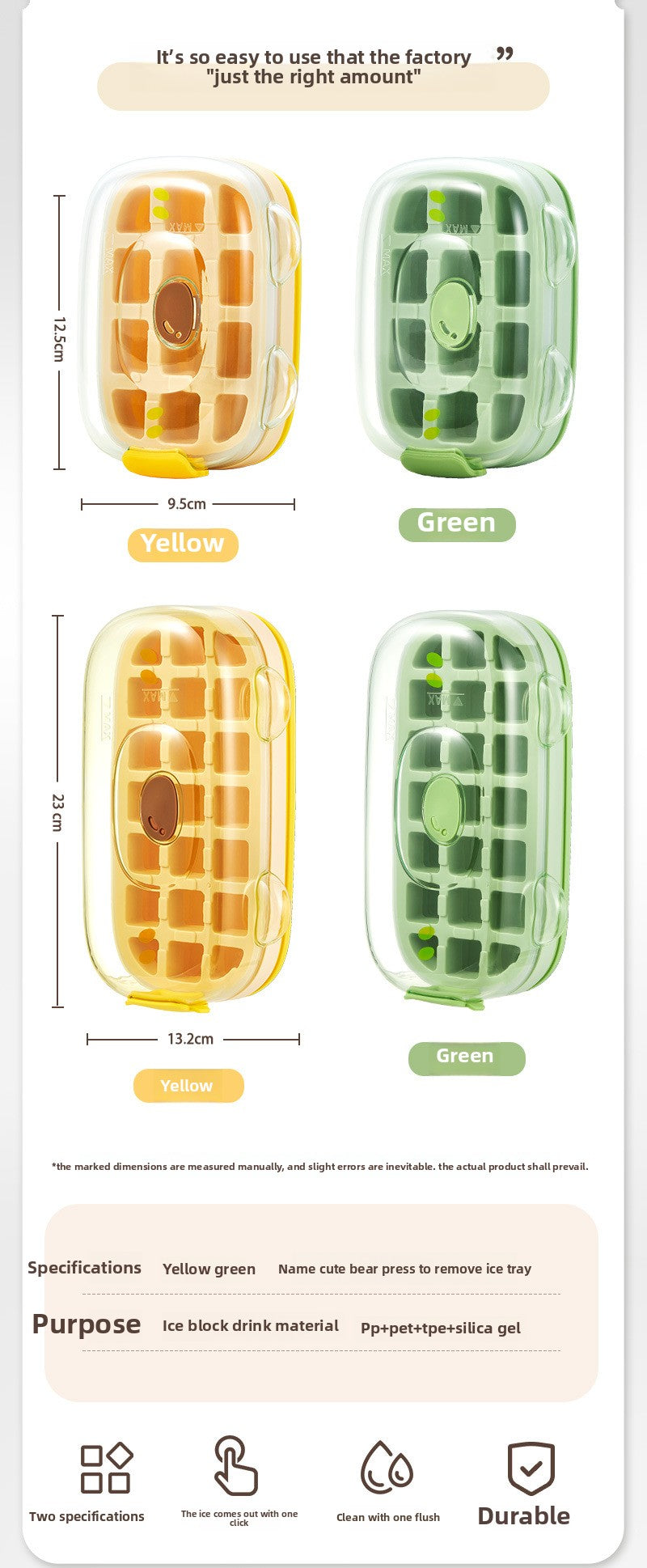 Ice Cube Mold Press Ice Cube Kettle Water Cup Household Food Grade Household Ice Box Frozen Ice Cube Storage Artifact