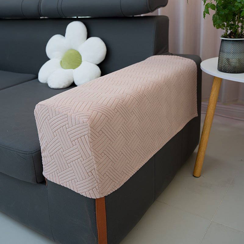 Sofa Armrest Covers Pair Sofa Side Armrest Protectors Extended Non-Slip Fabric Armrest Elastic Covers Full Coverage