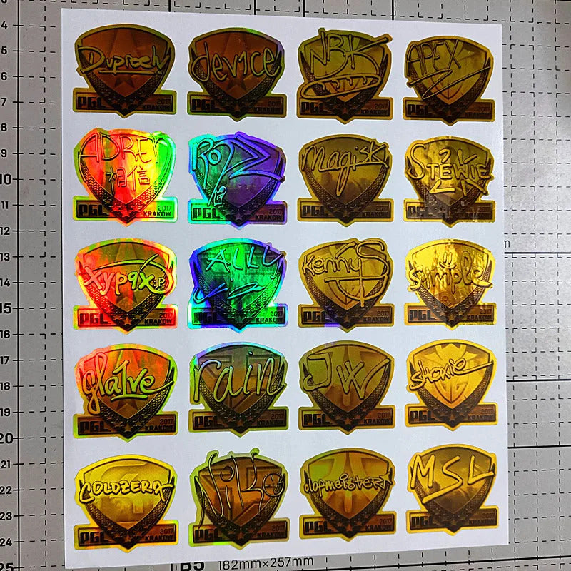Holographic Csgo Peripheral Stickers Physical Printing Physical Waterproof Mobile Phone Computer Laptop Car Sticker Gift
