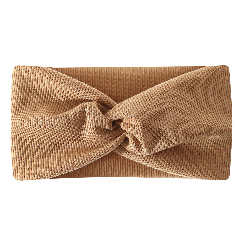 Bohemian Sports Wide Headband Foreign Trade Style Ribbed Cotton Cross Yoga Sports Elastic Headband