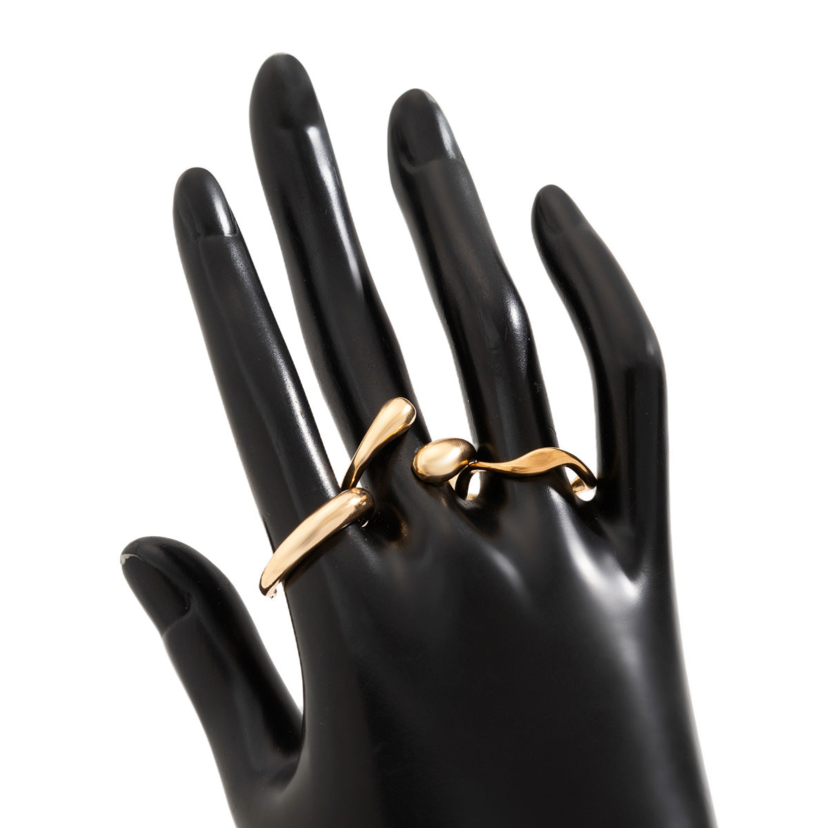 Ins Minimalist Style Trendy Exaggerated Mirror Versatile Ring Personality Alloy Hugging Ring