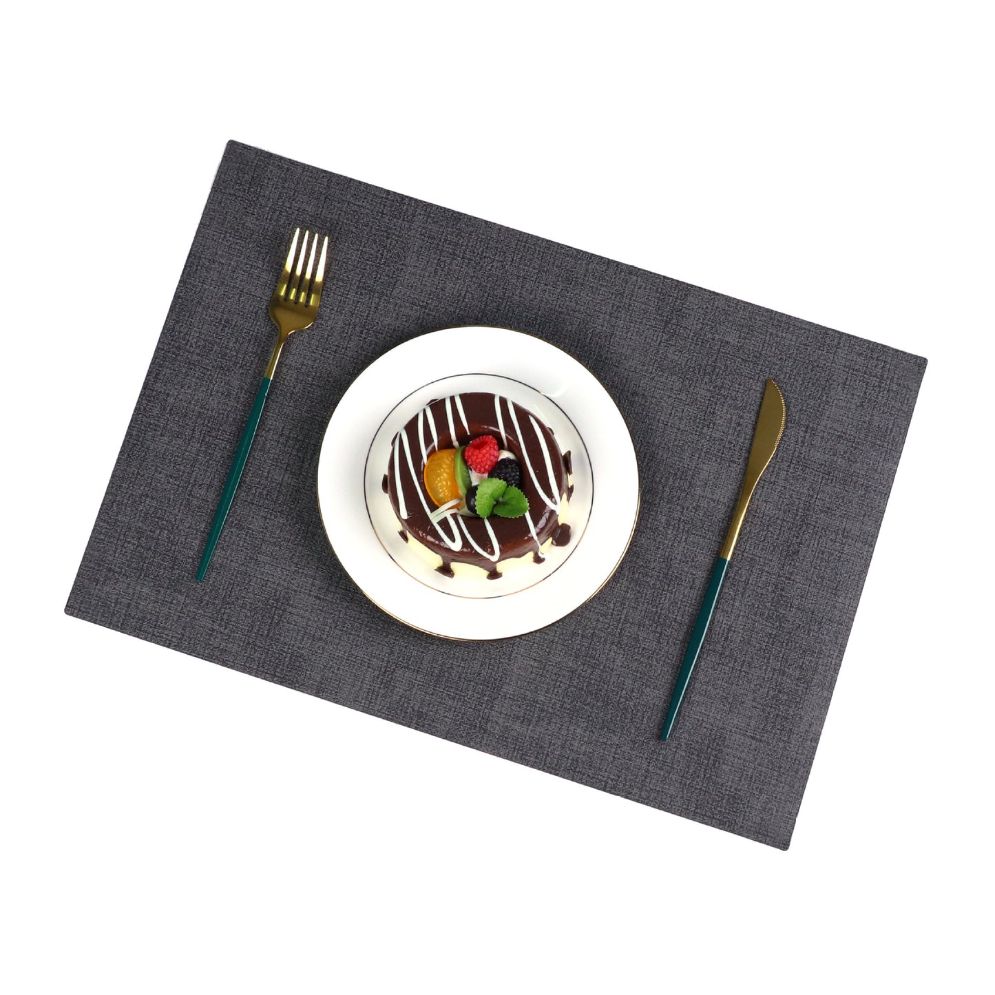 Washable Placemats Tablecloth Tea Cup Mat Textured Dining Table Mat Heat Resistant Insulation Mat High-end Western Dining Mat Coaster