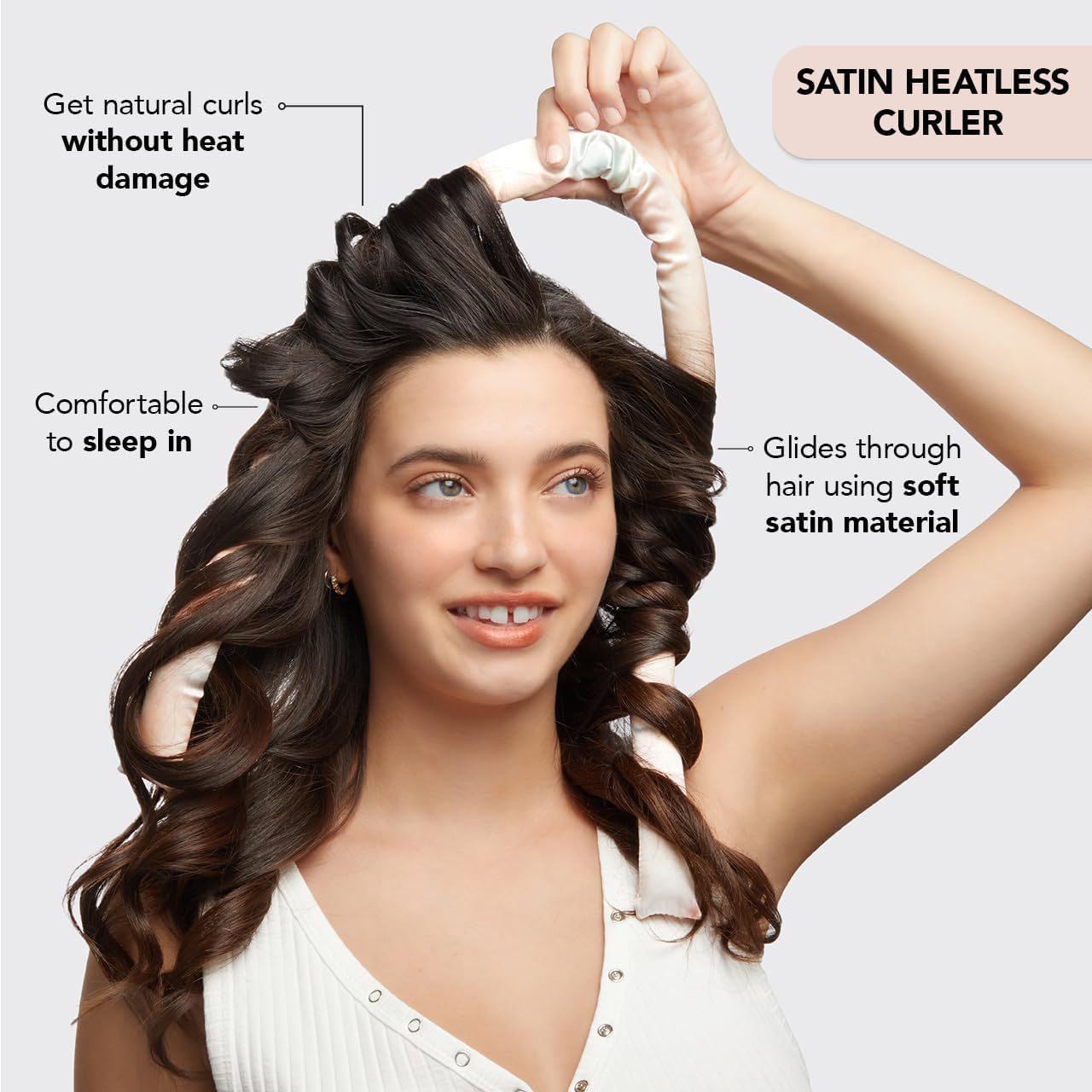 Factory Direct Supply New Satin Heat-Free Hair Curler Set Sleep Hairdressing Lazy Tie-Dyed Curly Plate Hair Curler