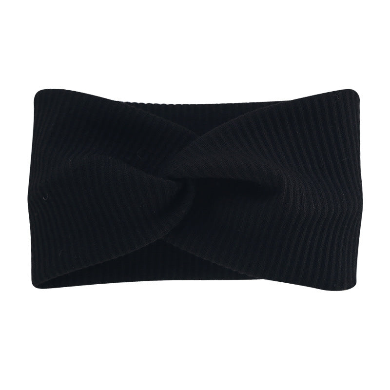Bohemian Sports Wide Headband Foreign Trade Style Ribbed Cotton Cross Yoga Sports Elastic Headband