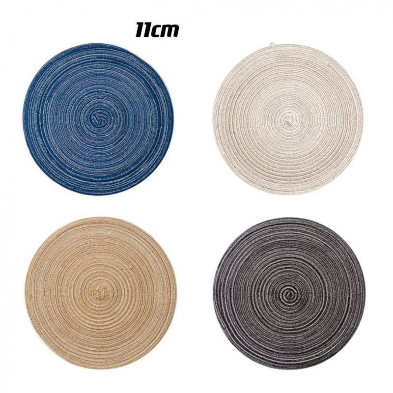 Placemat Woven Coaster Heat Insulation Mat Ins Feng Shui Kettle Mat Household Anti-scalding Dish Plate Bowl Mat Western Dining Table Mat