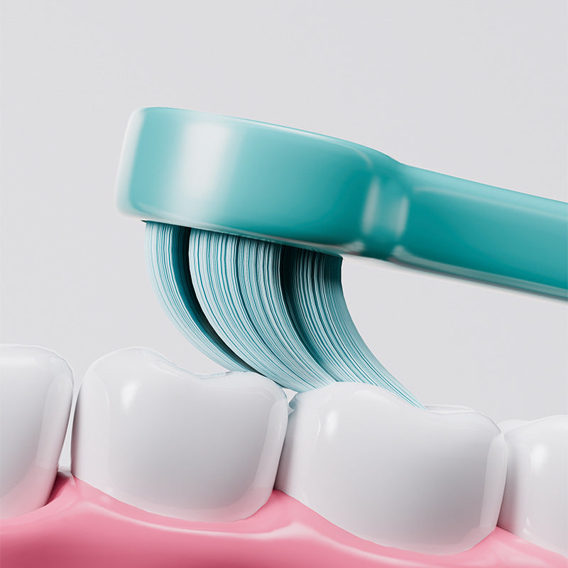 0-3 Children's Thousand Bristle Toothbrush Gentle on Baby's Gums Cloud-like Soft Suction Cup Standable Toothbrush