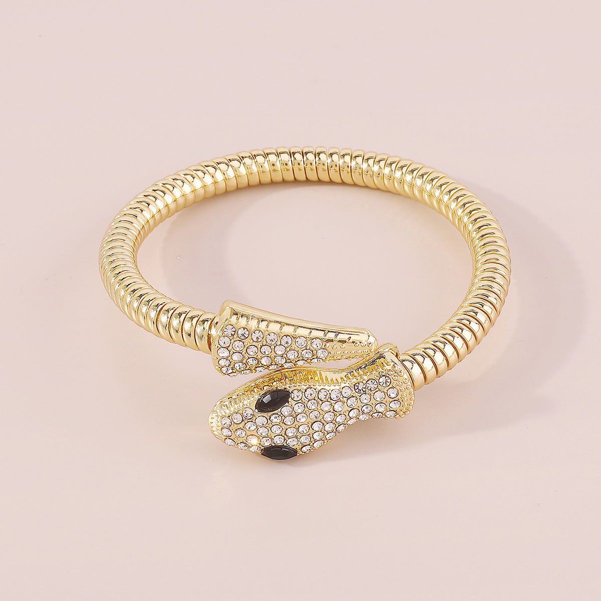 Exaggerated Snake Necklace Punk Personality Hip-Hop Style Necklace Trendy Cool Street Style Show Micro-Inlaid Choker