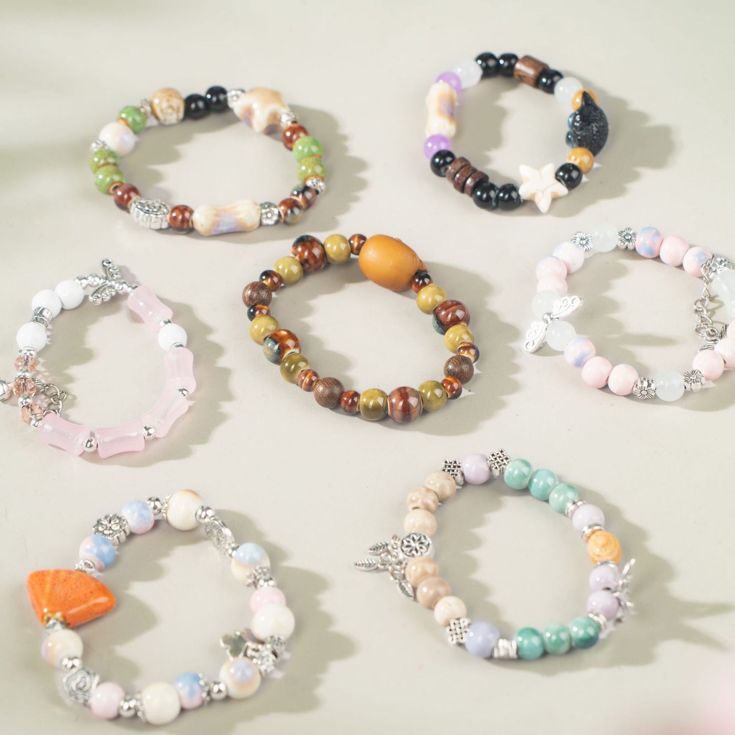 Jingdezhen Ceramic Jewelry Ethnic Style Simple Mixed Style Women's Gift Bracelet