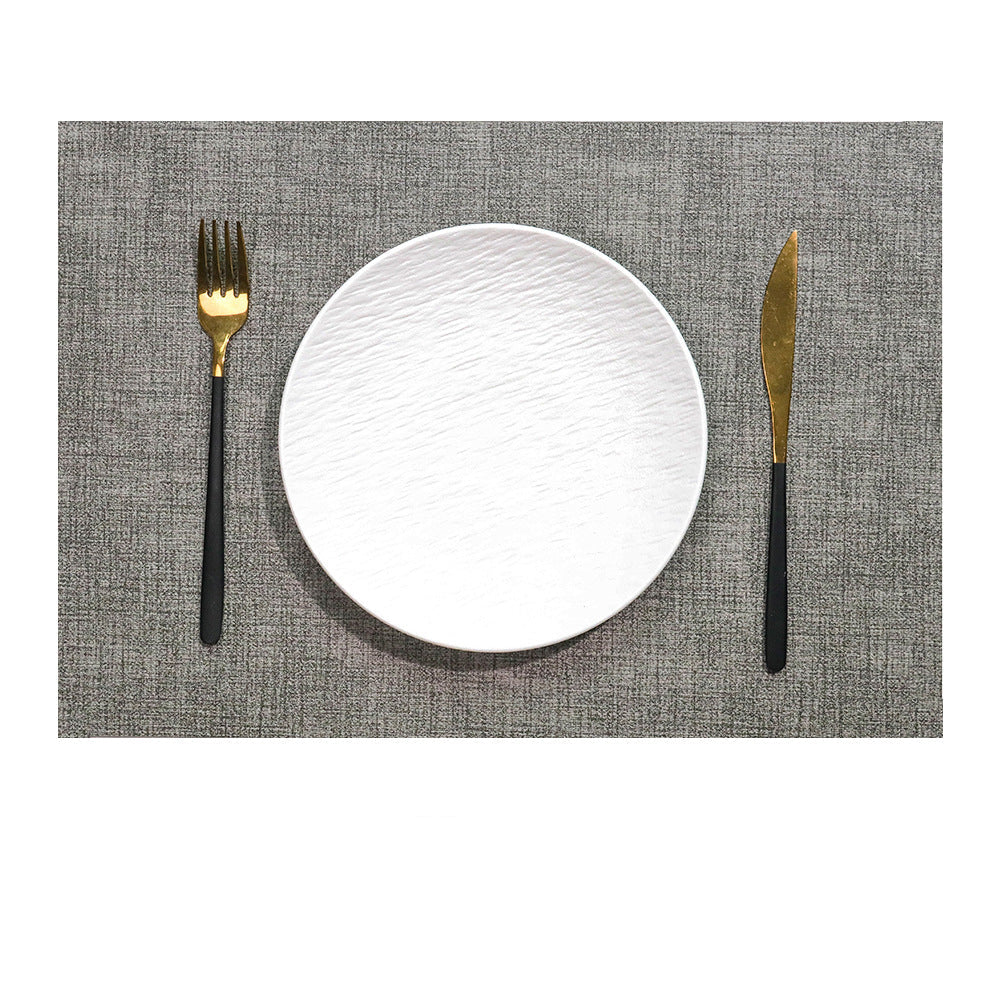 Western Dining Mat Square Cloth Pattern Household Dining Mat Bowl Mat Hotel Leather Dining Table Mat Waterproof Oilproof Heat Insulation Mat